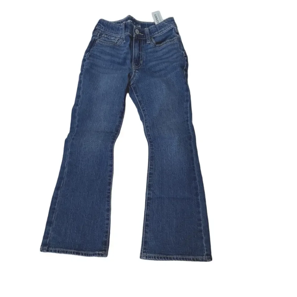 NWT OLD NAVY High Rise Flare Jeans Girls Sz 8 Stretch Dark Wash Denim